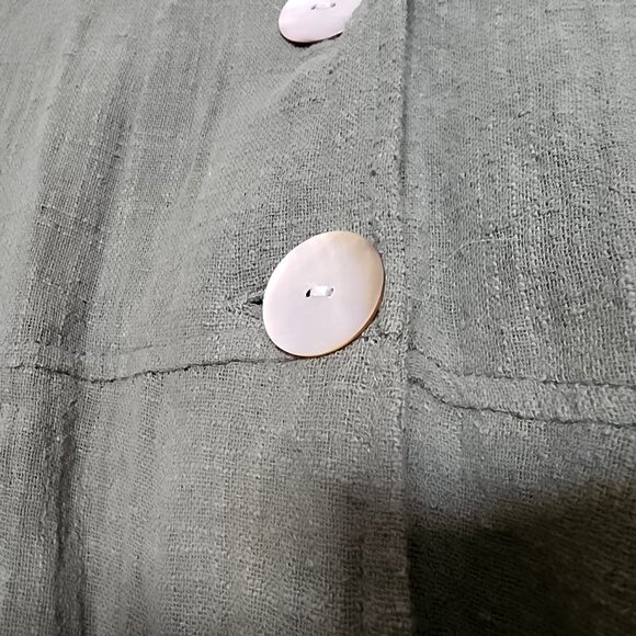 Maggie Walt green shirt dress, M/L - Picture 4 of 4